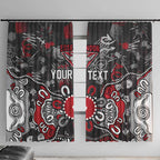 Personalized Essendon Bombers Window Curtain Aboriginal Dot Painting Graffiti Style