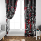 Personalized Essendon Bombers Window Curtain Aboriginal Dot Painting Graffiti Style