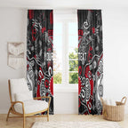 Personalized Essendon Bombers Window Curtain Aboriginal Dot Painting Graffiti Style