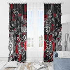 Personalized Essendon Bombers Window Curtain Aboriginal Dot Painting Graffiti Style