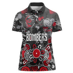Personalized Essendon Bombers Women Polo Shirt Aboriginal Dot Painting Graffiti Style