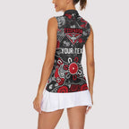 Personalized Essendon Bombers Women Sleeveless Polo Shirt Aboriginal Dot Painting Graffiti Style