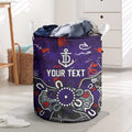 Personalized Fremantle Dockers Laundry Basket Aboriginal Dot Painting Graffiti Style