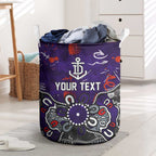 Personalized Fremantle Dockers Laundry Basket Aboriginal Dot Painting Graffiti Style