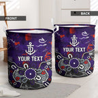 Personalized Fremantle Dockers Laundry Basket Aboriginal Dot Painting Graffiti Style
