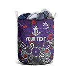 Personalized Fremantle Dockers Laundry Basket Aboriginal Dot Painting Graffiti Style
