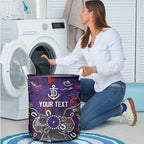 Personalized Fremantle Dockers Laundry Basket Aboriginal Dot Painting Graffiti Style