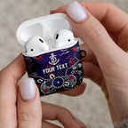Personalized Fremantle Dockers AirPods Case Aboriginal Dot Painting Graffiti Style
