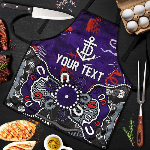 Personalized Fremantle Dockers Apron Aboriginal Dot Painting Graffiti Style