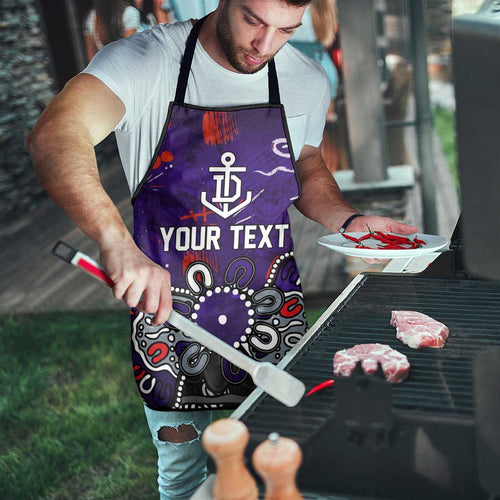 Personalized Fremantle Dockers Apron Aboriginal Dot Painting Graffiti Style