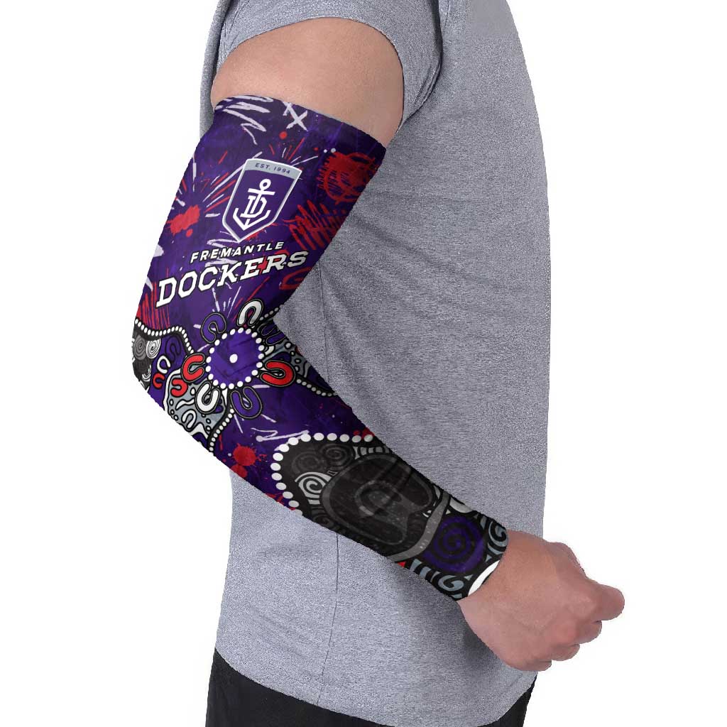 Personalized Fremantle Dockers Arm Sleeves Aboriginal Dot Painting Graffiti Style
