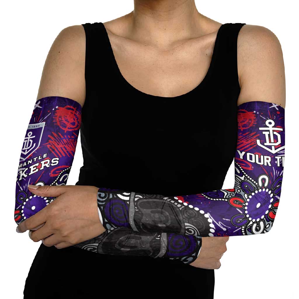 Personalized Fremantle Dockers Arm Sleeves Aboriginal Dot Painting Graffiti Style