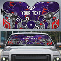Personalized Fremantle Dockers Auto Sun Shade Aboriginal Dot Painting Graffiti Style
