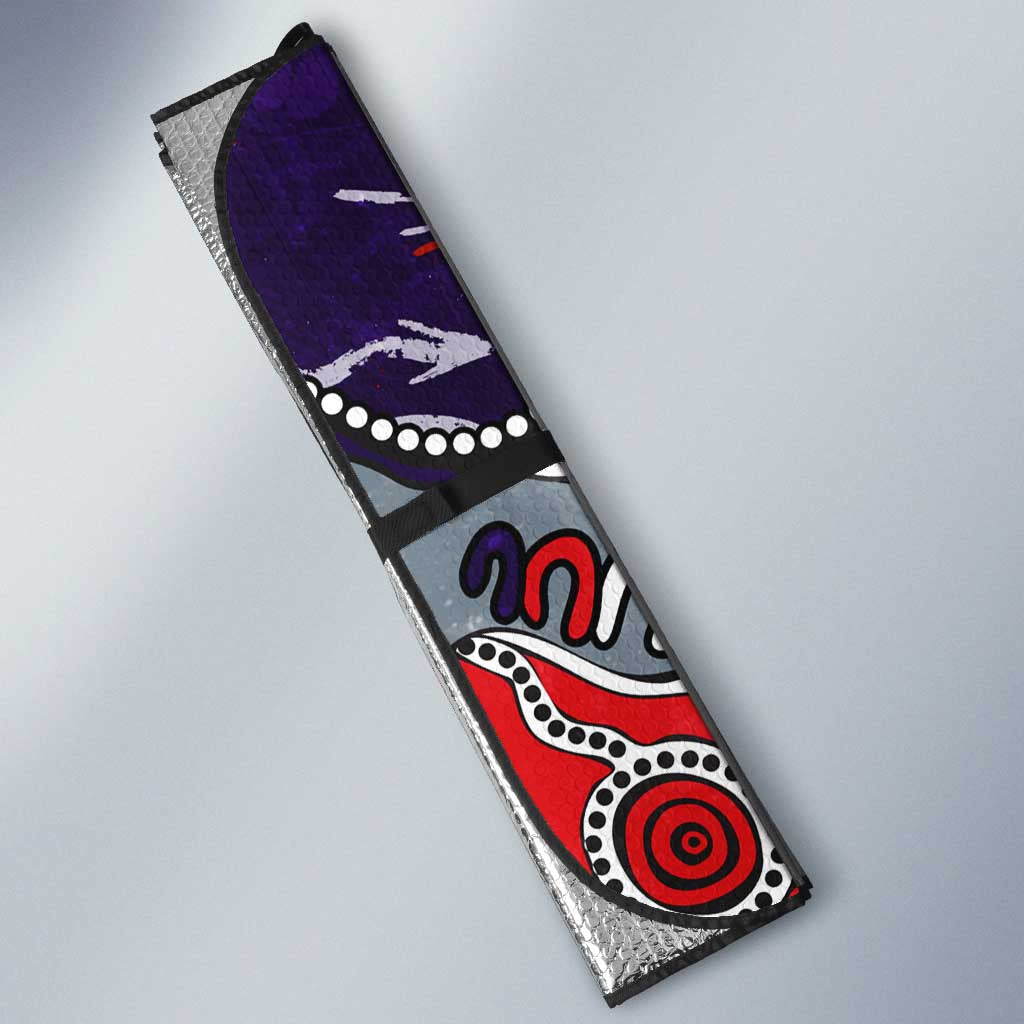 Personalized Fremantle Dockers Auto Sun Shade Aboriginal Dot Painting Graffiti Style