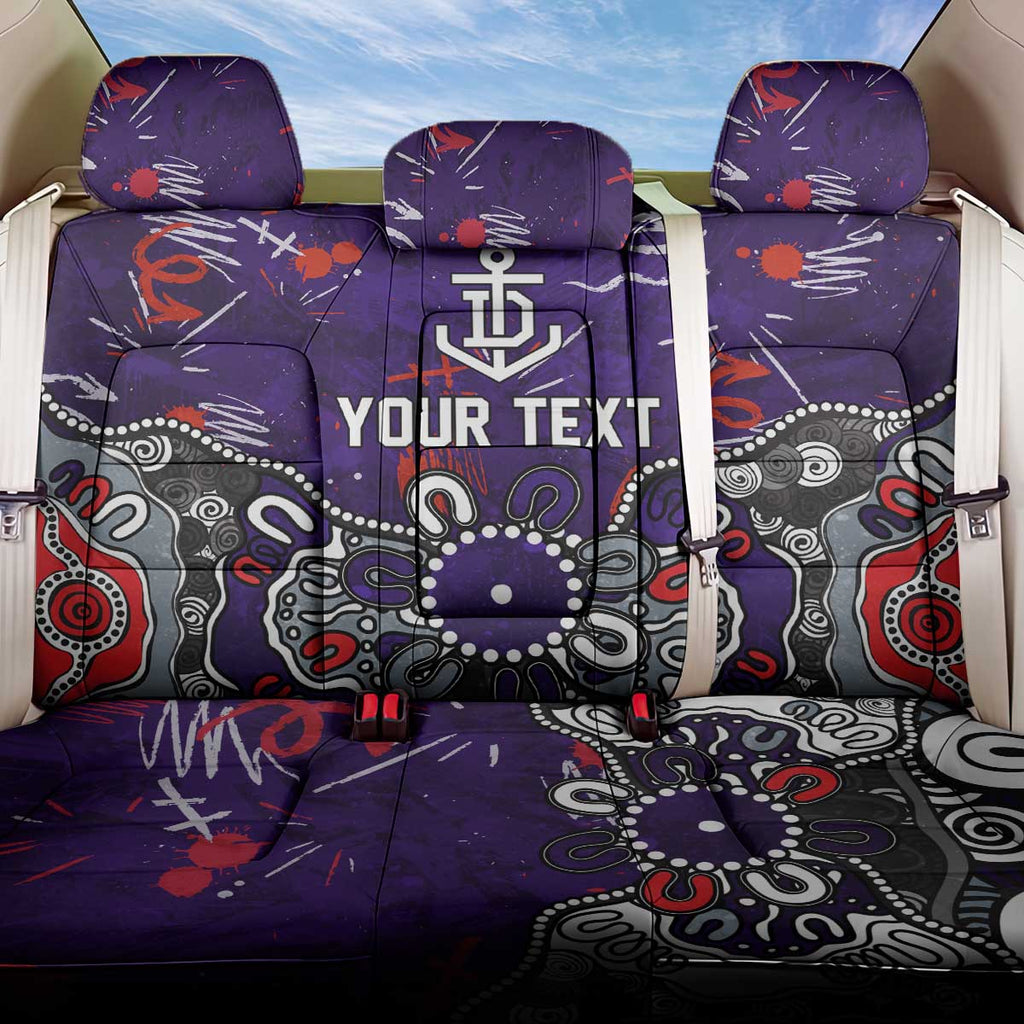 Personalized Fremantle Dockers Back Car Seat Cover Aboriginal Dot Painting Graffiti Style