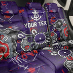 Personalized Fremantle Dockers Back Car Seat Cover Aboriginal Dot Painting Graffiti Style