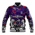 Personalized Fremantle Dockers Baseball Jacket Aboriginal Dot Painting Graffiti Style