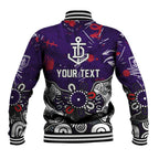 Personalized Fremantle Dockers Baseball Jacket Aboriginal Dot Painting Graffiti Style