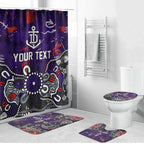 Personalized Fremantle Dockers Bathroom Set Aboriginal Dot Painting Graffiti Style