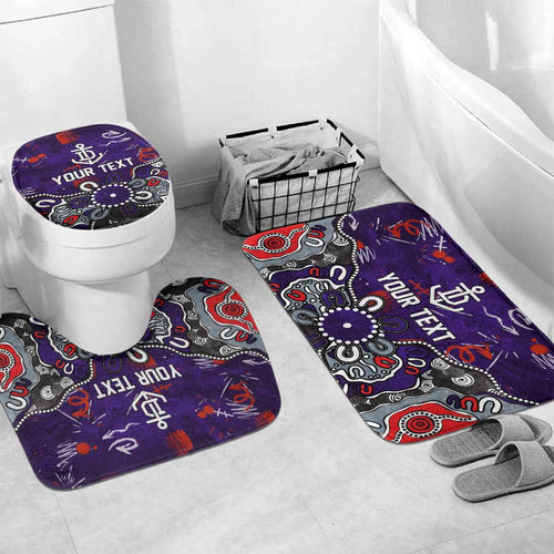 Personalized Fremantle Dockers Bathroom Set Aboriginal Dot Painting Graffiti Style