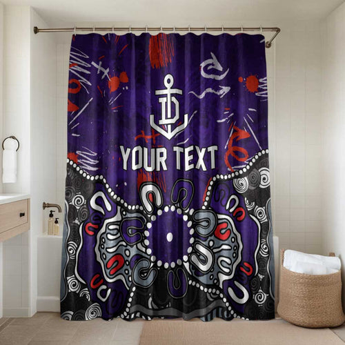Personalized Fremantle Dockers Bathroom Set Aboriginal Dot Painting Graffiti Style