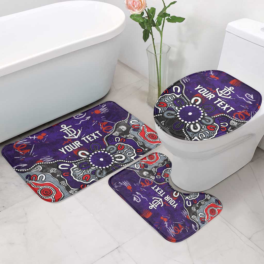 Personalized Fremantle Dockers Bathroom Set Aboriginal Dot Painting Graffiti Style