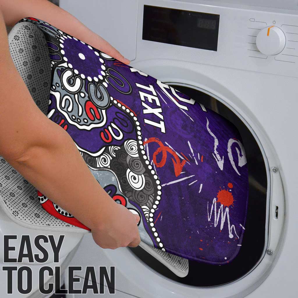 Personalized Fremantle Dockers Bathroom Set Aboriginal Dot Painting Graffiti Style