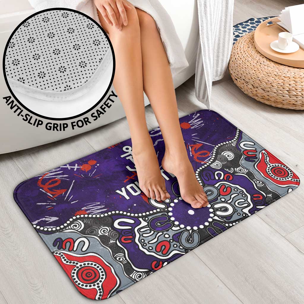 Personalized Fremantle Dockers Bathroom Set Aboriginal Dot Painting Graffiti Style