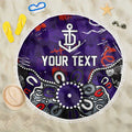 Personalized Fremantle Dockers Beach Blanket Aboriginal Dot Painting Graffiti Style