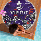 Personalized Fremantle Dockers Beach Blanket Aboriginal Dot Painting Graffiti Style