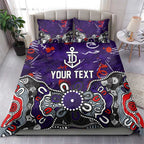 Personalized Fremantle Dockers Bedding Set Aboriginal Dot Painting Graffiti Style