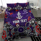 Personalized Fremantle Dockers Bedding Set Aboriginal Dot Painting Graffiti Style