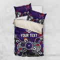 Personalized Fremantle Dockers Bedding Set Aboriginal Dot Painting Graffiti Style