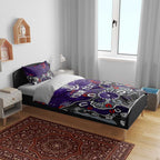 Personalized Fremantle Dockers Bedding Set Aboriginal Dot Painting Graffiti Style