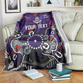 Personalized Fremantle Dockers Blanket Aboriginal Dot Painting Graffiti Style