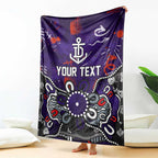 Personalized Fremantle Dockers Blanket Aboriginal Dot Painting Graffiti Style