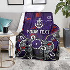 Personalized Fremantle Dockers Blanket Aboriginal Dot Painting Graffiti Style