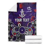 Personalized Fremantle Dockers Blanket Aboriginal Dot Painting Graffiti Style
