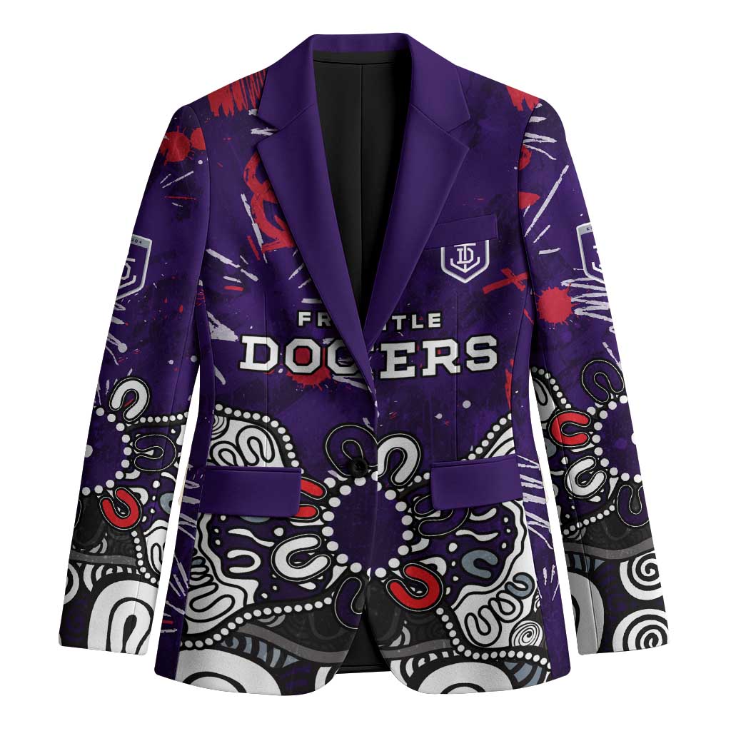 Personalized Fremantle Dockers Blazer Aboriginal Dot Painting Graffiti Style