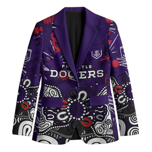 Personalized Fremantle Dockers Blazer Aboriginal Dot Painting Graffiti Style