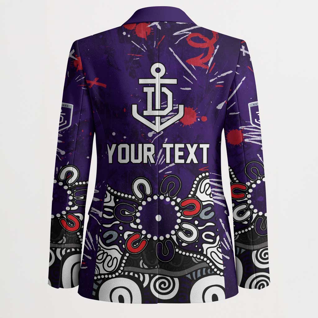 Personalized Fremantle Dockers Blazer Aboriginal Dot Painting Graffiti Style