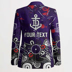 Personalized Fremantle Dockers Blazer Aboriginal Dot Painting Graffiti Style