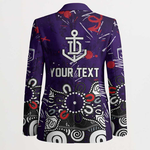 Personalized Fremantle Dockers Blazer Aboriginal Dot Painting Graffiti Style
