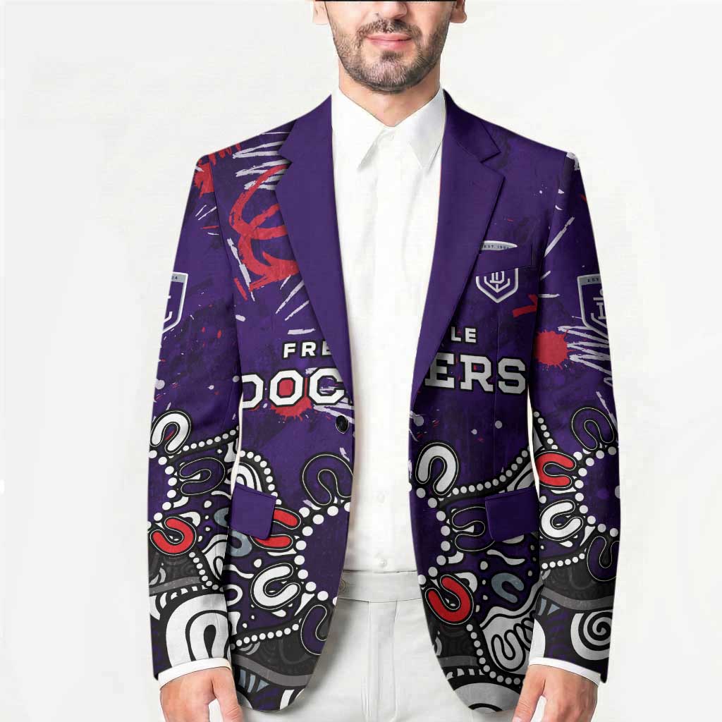 Personalized Fremantle Dockers Blazer Aboriginal Dot Painting Graffiti Style