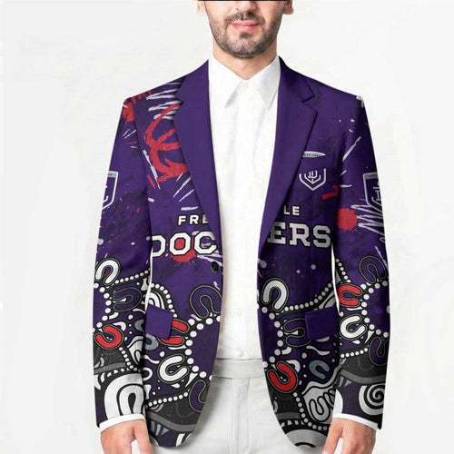 Personalized Fremantle Dockers Blazer Aboriginal Dot Painting Graffiti Style