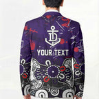 Personalized Fremantle Dockers Blazer Aboriginal Dot Painting Graffiti Style