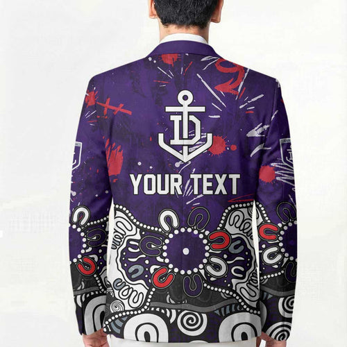 Personalized Fremantle Dockers Blazer Aboriginal Dot Painting Graffiti Style