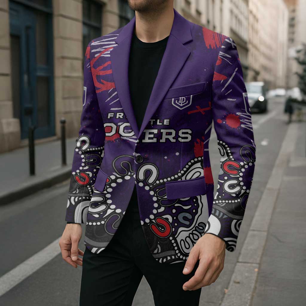 Personalized Fremantle Dockers Blazer Aboriginal Dot Painting Graffiti Style