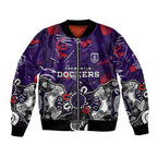 Personalized Fremantle Dockers Bomber Jacket Aboriginal Dot Painting Graffiti Style