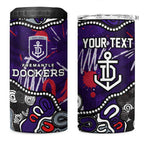 Personalized Fremantle Dockers 4 in 1 Can Cooler Tumbler Aboriginal Dot Painting Graffiti Style